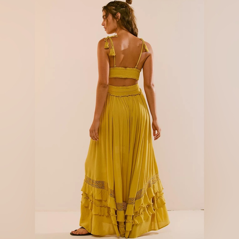 Free People Mustard Maxi Dress - Picture 2 of 4